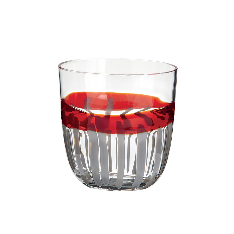 Carlo Moretti | I Diversi Drink Glass (Grey/Red)