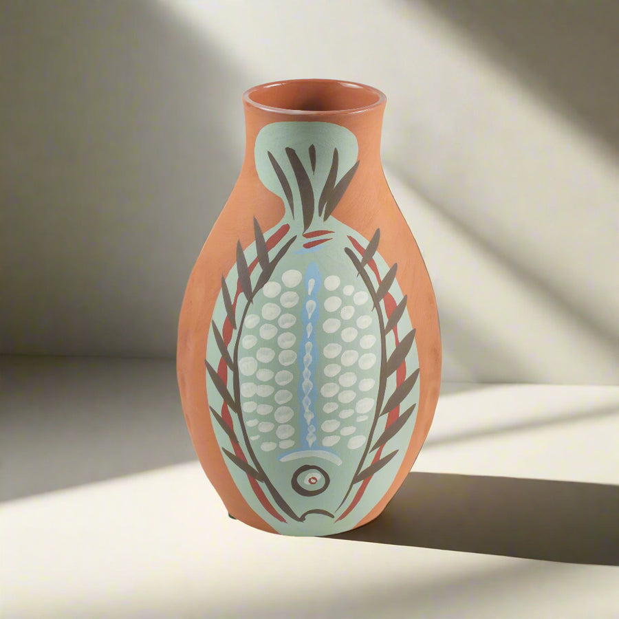 Atelier Buffile | Medium Fish Vase Terracotta