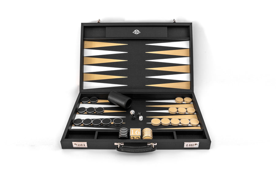 Geoffrey Parker | Backgammon in Black/Beige