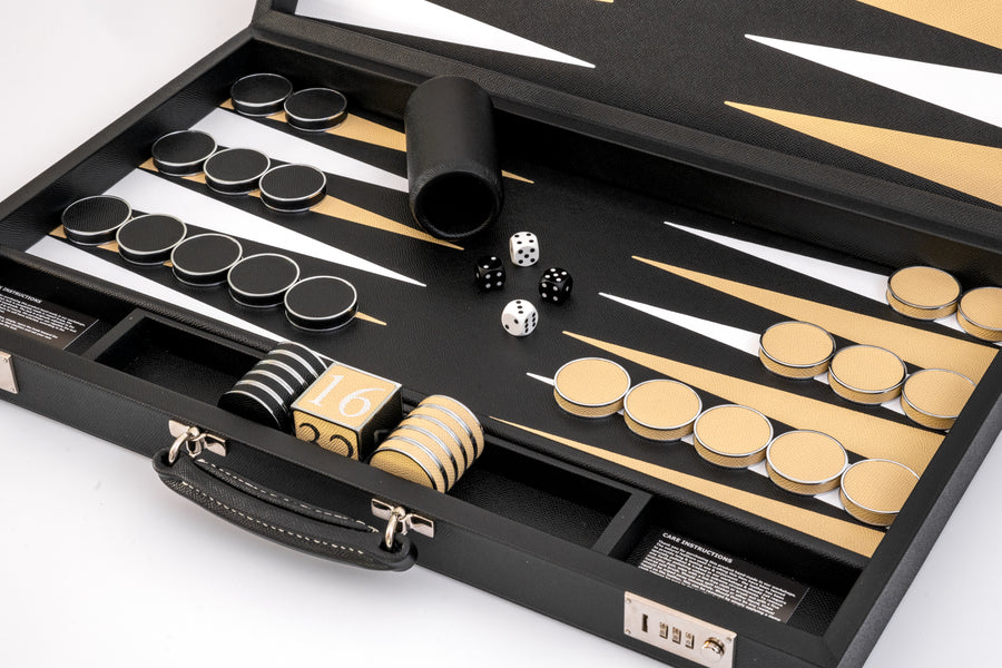 Geoffrey Parker | Backgammon in Black/Beige