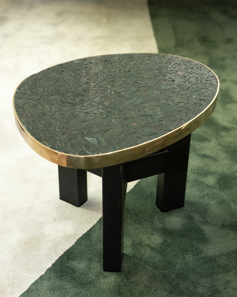 Ado Chale | Jaspe and Bronze side table, 1985
