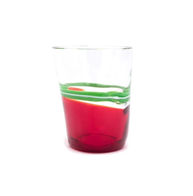 Carlo Moretti | Bora Drink Glass (Green/Red)